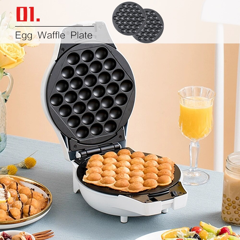 Wafels Maker Platen Donuts Taiyaki Brownie Ei Wafel Mini Pie Wafel Kegel Verwijderbare Platen Non-stick Coating 220V