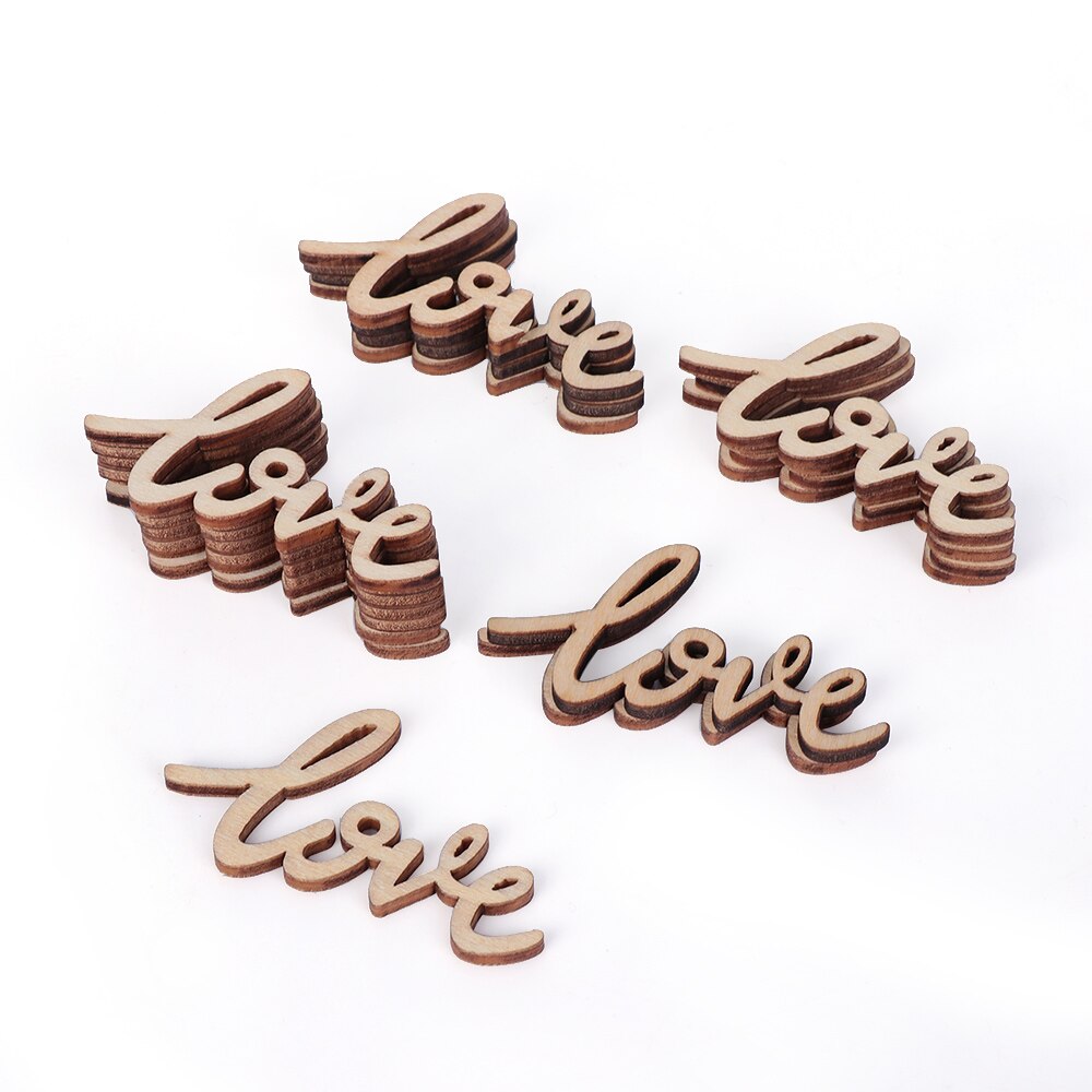 random style10 Pieces Wooden Family Word Letters Alphabet Script for Family Tree Crafts Home Wedding DIY Decorations Handmade: 18Pcs Love