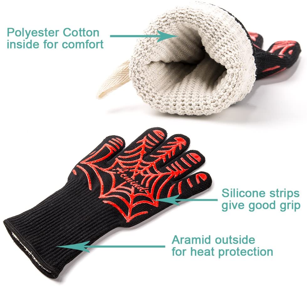 BBQ pieczenie na rożnie rękawice ciepło odporny grill rękawice silikon nie-poślizg piekarnik rękawice długo kuchnia rękawice dla grill, gotowanie, pieczenie