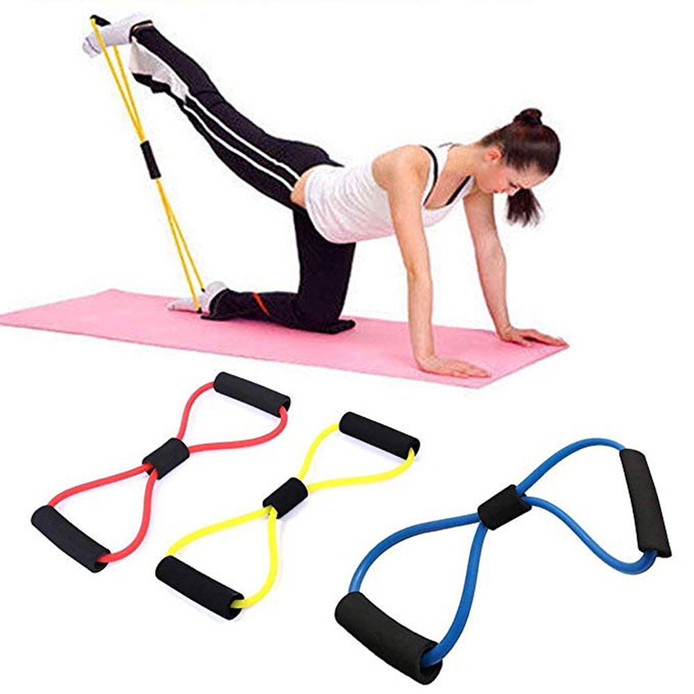 Bandes de résistance élastiques pour le Yoga, entraînement physique et musculation, 8 formes pour la musculation et la musculation à domicile