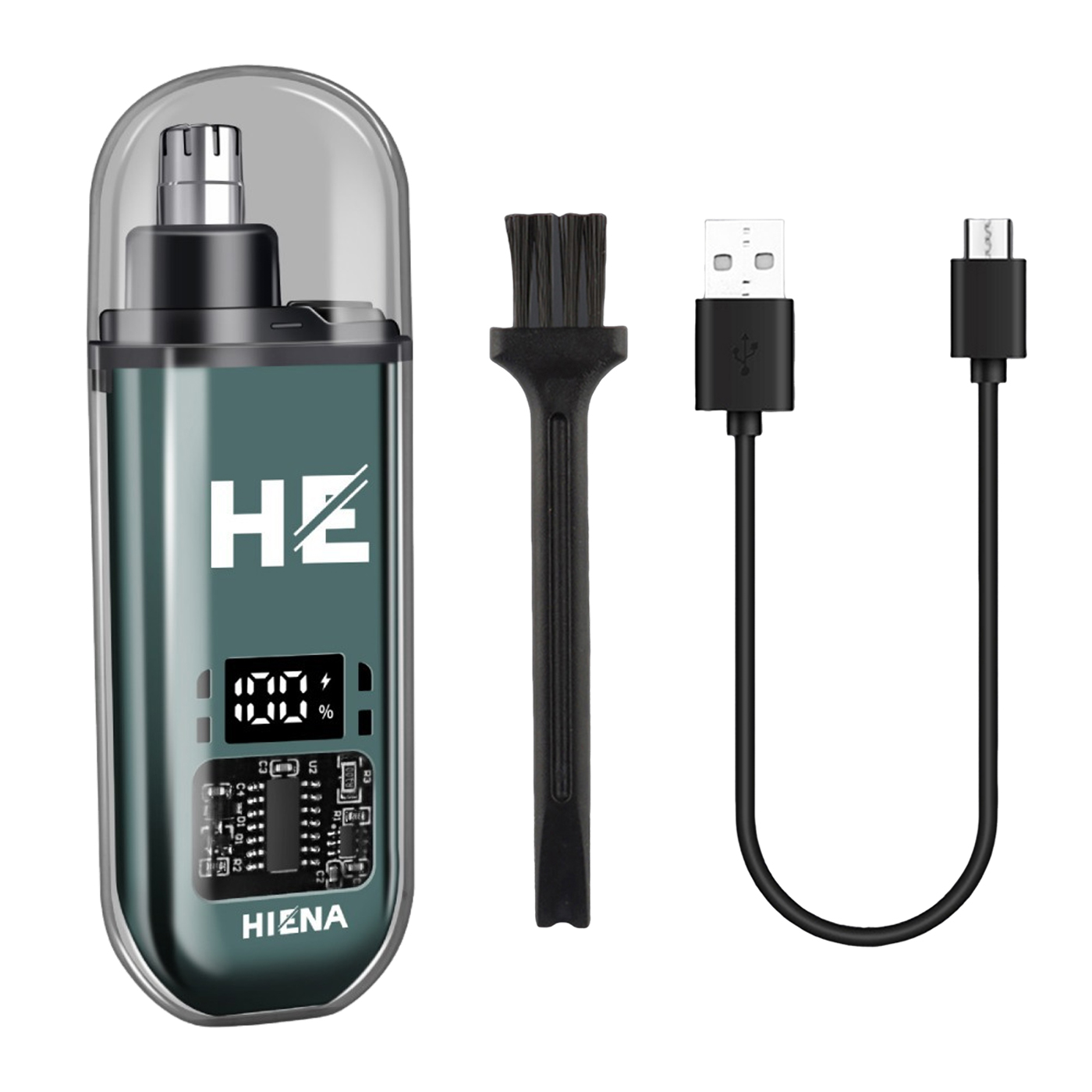 Elektrische Neushaar Trimmer Scheermes Mannen Mini Pocket Haar Snijmachine Nat En Droog Kapsel Draadloze Baard Trimmer Wenkbrauw Scheerapparaat: Blauw