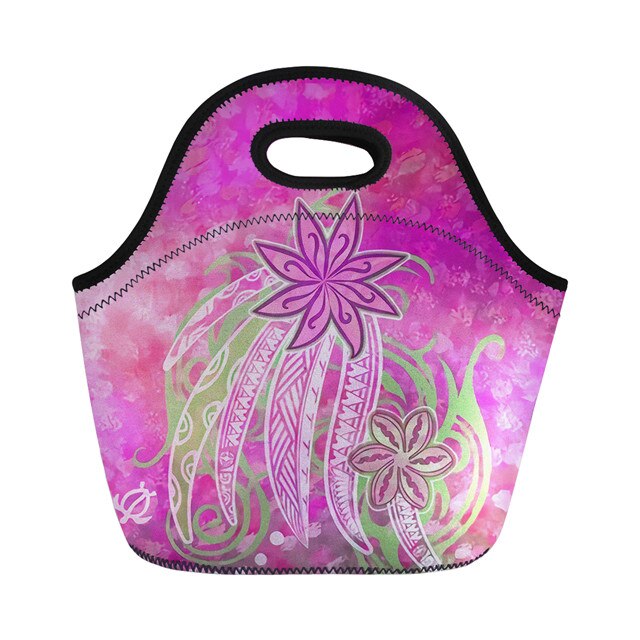 FORUDESIGNS Große Kapazität Thermische Mittagessen Tasche Frauen Hawaiian Tribal Sonnenaufgang Druck Weibliche Frühstück Box Tragbare Picknick Reisetasche: Gold