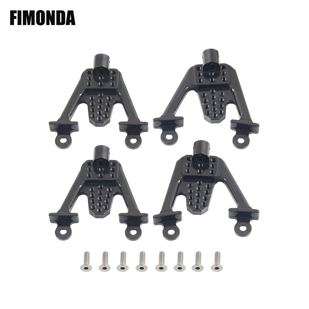 FIMONDA 1/10 RC Crawler Chassis In Metallo Kit di 313 millimetri 12.3 "Passo con di Trasmissione In Metallo di Alluminio Asse Telaio In Fibra di Carbonio ferroviario: Shock Hoops Black