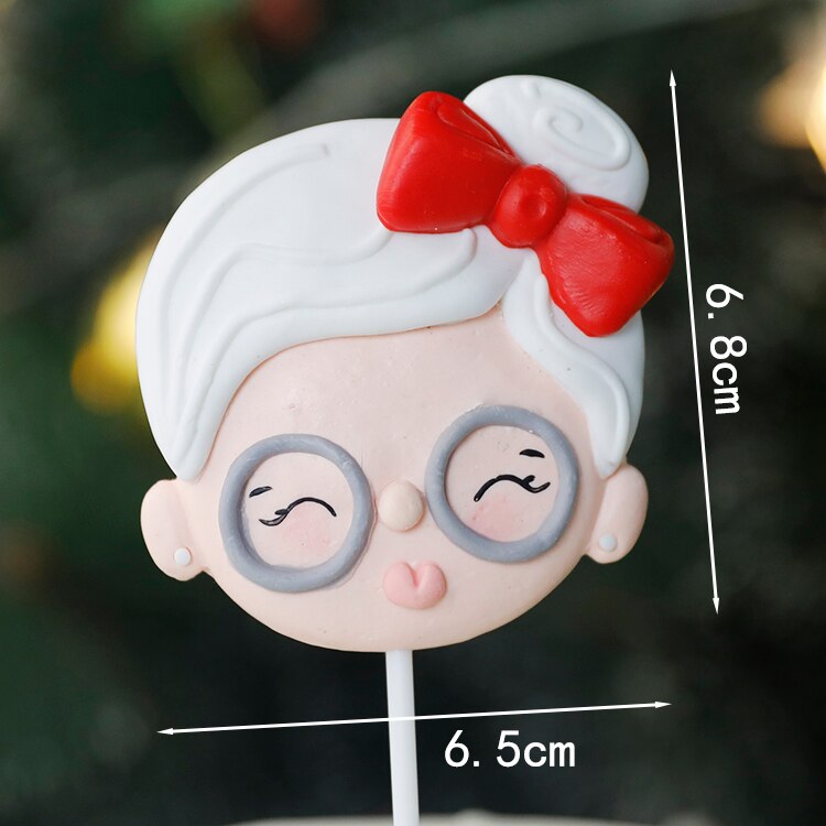 Costume de noël rose en fil d'arbre | Décorations de princesse de neige pour filles, décoration de gâteau, fournitures pour fête d'enfants, pour la pâtisserie, adorables: Santa Claus B