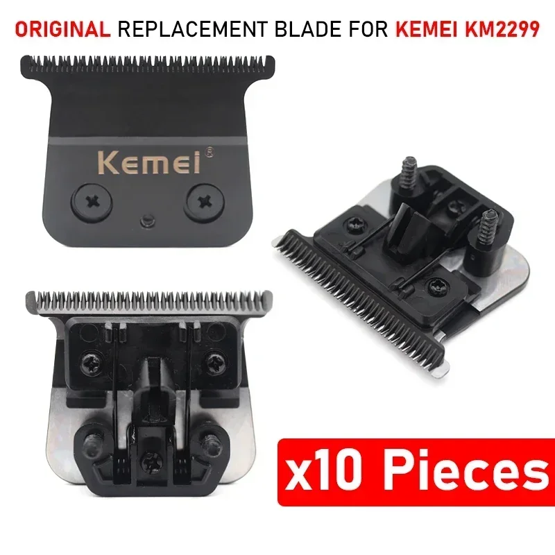 Original Replacement DLC Trimmer Blade Fit for Kemei KM-2299 Clipper Hair Trimmer Cutter Head Parts Accessories: Light Grey