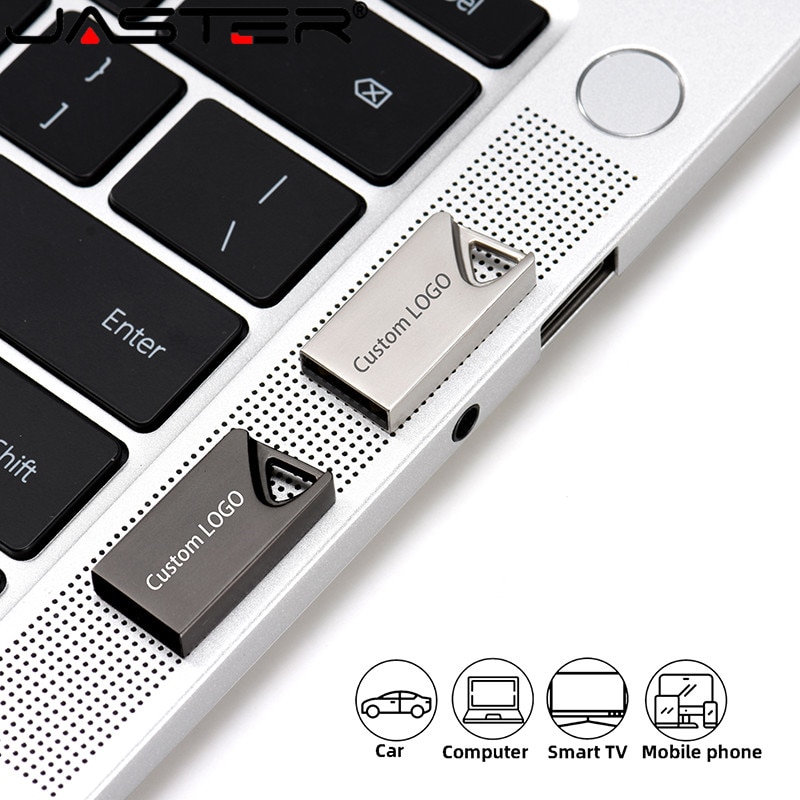 JASTER USB Flash Drive Super mini флешка usb metalen penna sleutel schijf logo pendrive bastone flash 32GB/8GB/4GB/16GB/128GB