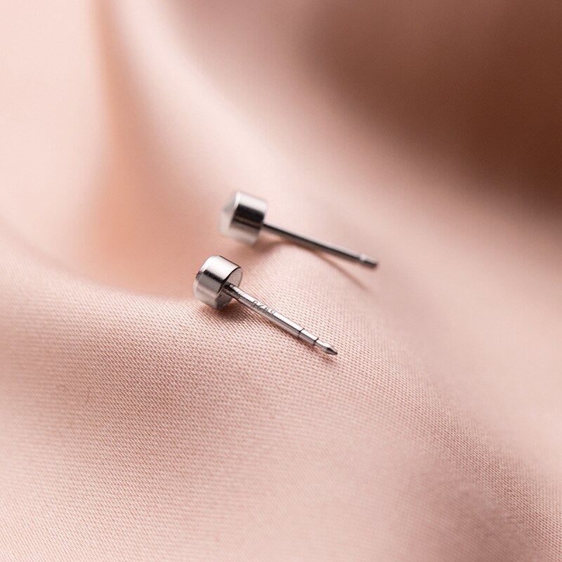 100% 925 geometrische ohrstecker aus sterlingsilber, Ideal für schüler und freundlicher, sterben schlafen, ohne sterben Original-ohrringe herauszunehmen