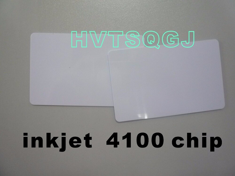 50pce/lot plastic producten 125khz inkjet printen pvc plaat voor credit card