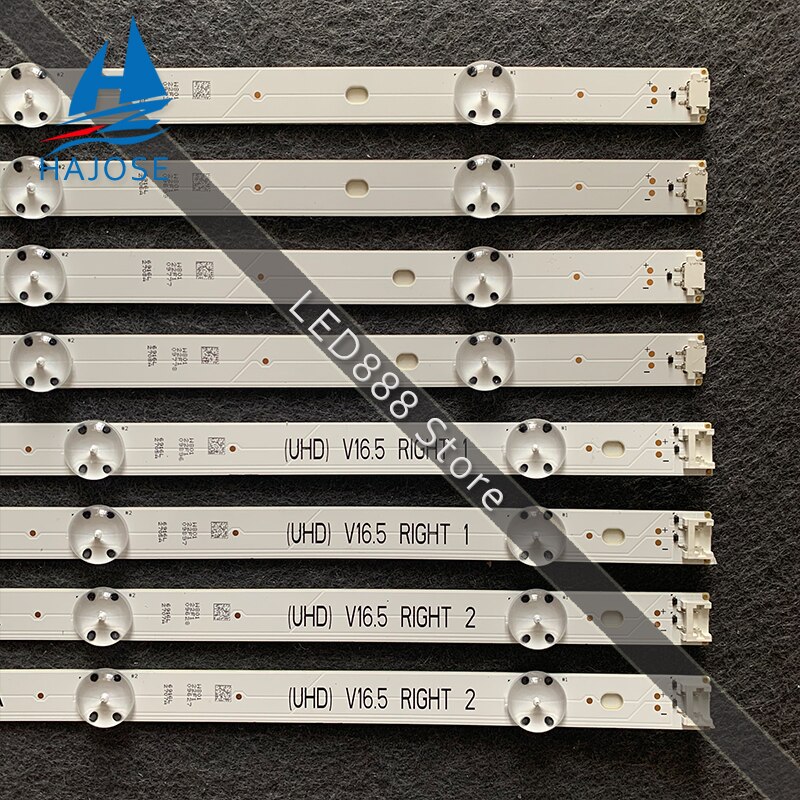 8 PCS/set tira de LED para iluminación trasera para LG 49LJ510M 49LJ58300W 49UH603V 49UH620V 49LW340C 49LW340H 49LF5400 49UH610V 49LH570V 49LH590V