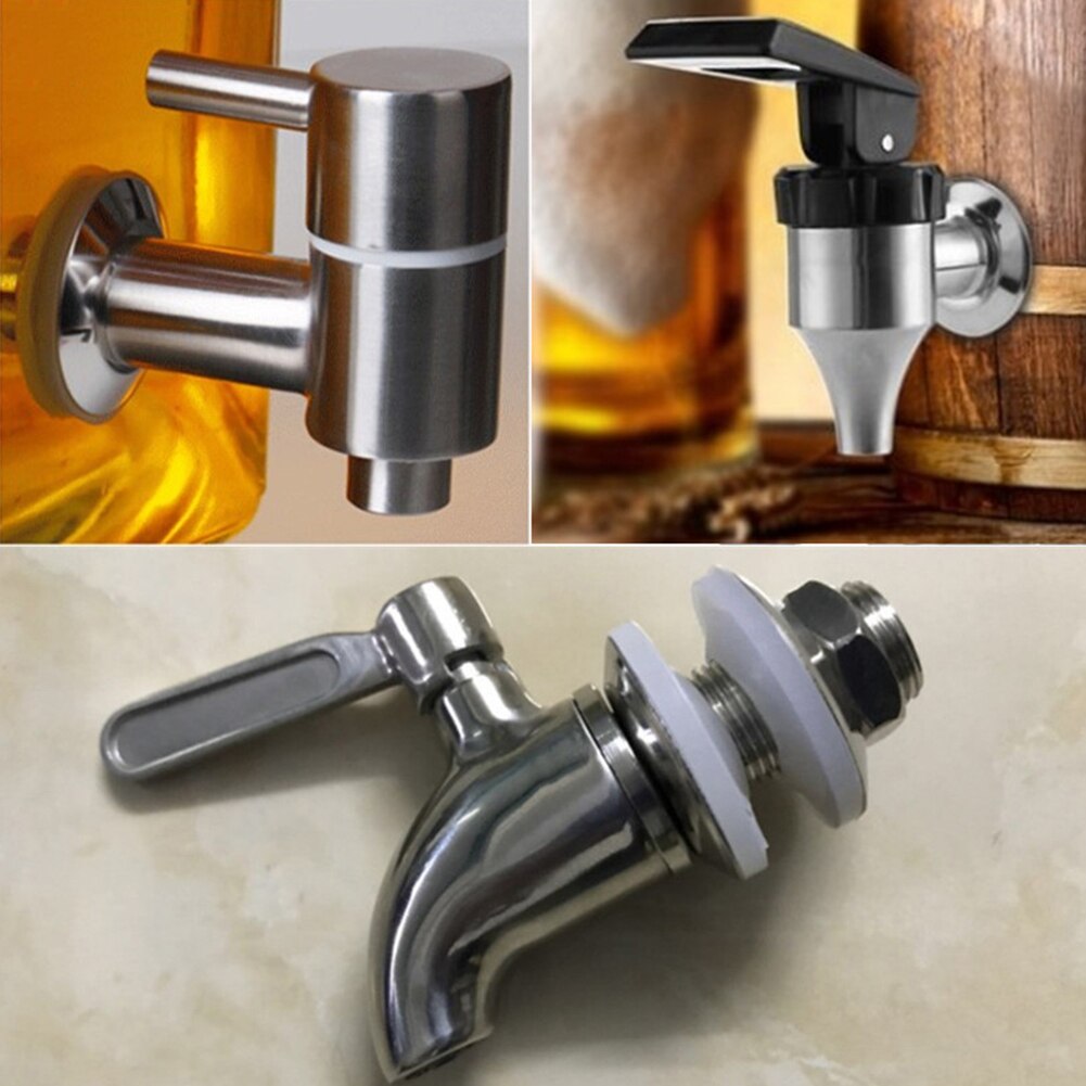 Stainless Steel Beverage Drink Water Dispenser Wine Barrel Faucet Juice Tap