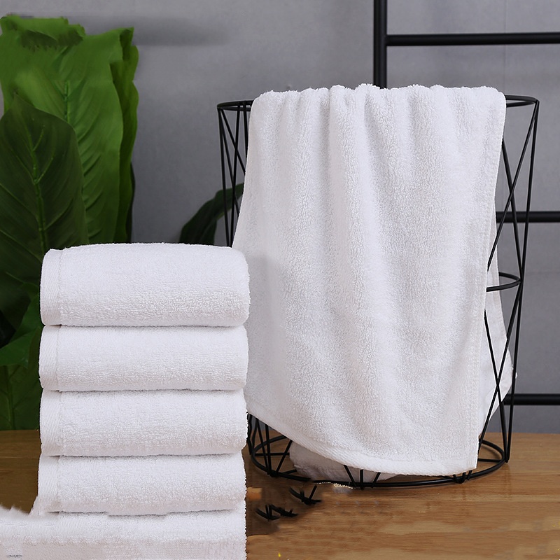 Toalla de baño blanca para Hotel y hogar, toalla de playa absorbente gruesa, toallas de baño suaves 100% de algodón, tamaño grande 70x140cm, 1 ud.