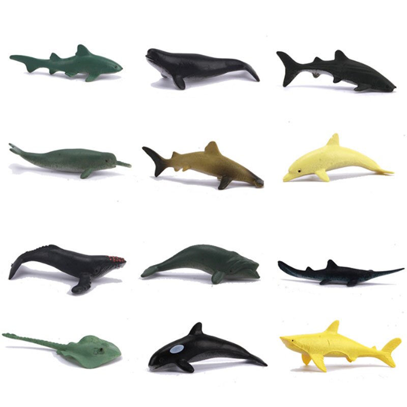 Simulation Insect Animal Model Kids Toys Marine Life Farm Animals Children's Early Education Toy 12PCS Per Model Brain Gme: 7