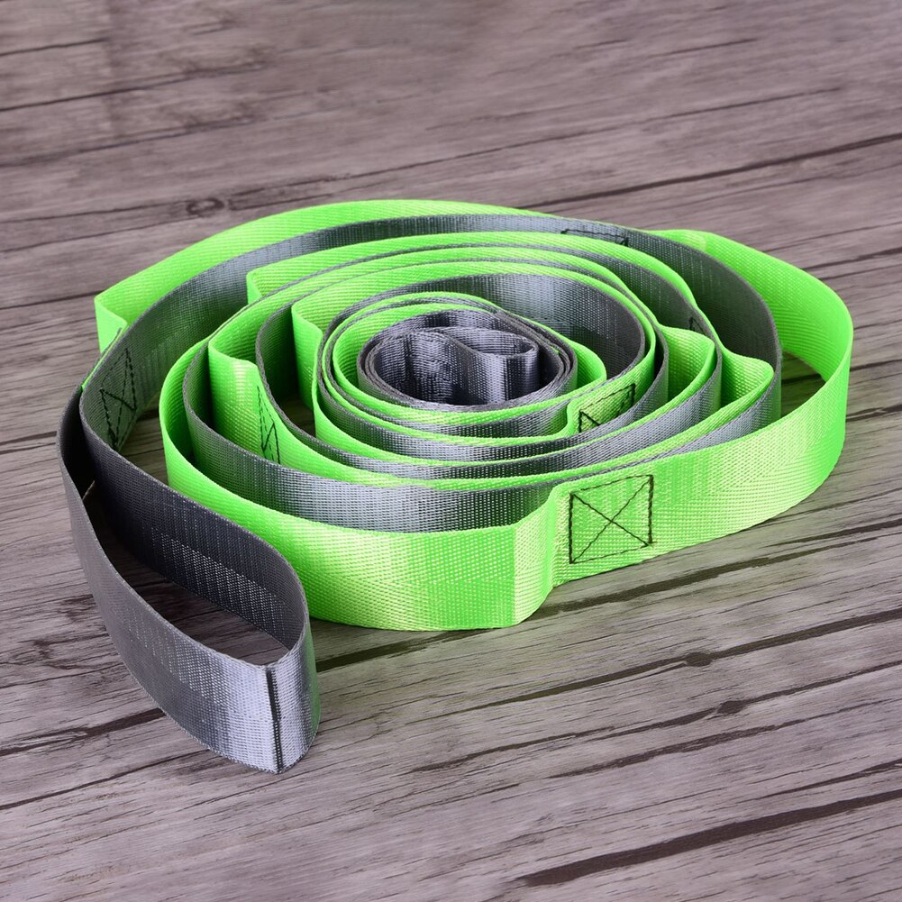 12 Loops Yoga Stretch Straps Nylon Fitness Stretching Belt Anti Gravity Aerial Yoga Hammock Ropes Body Building Supplies