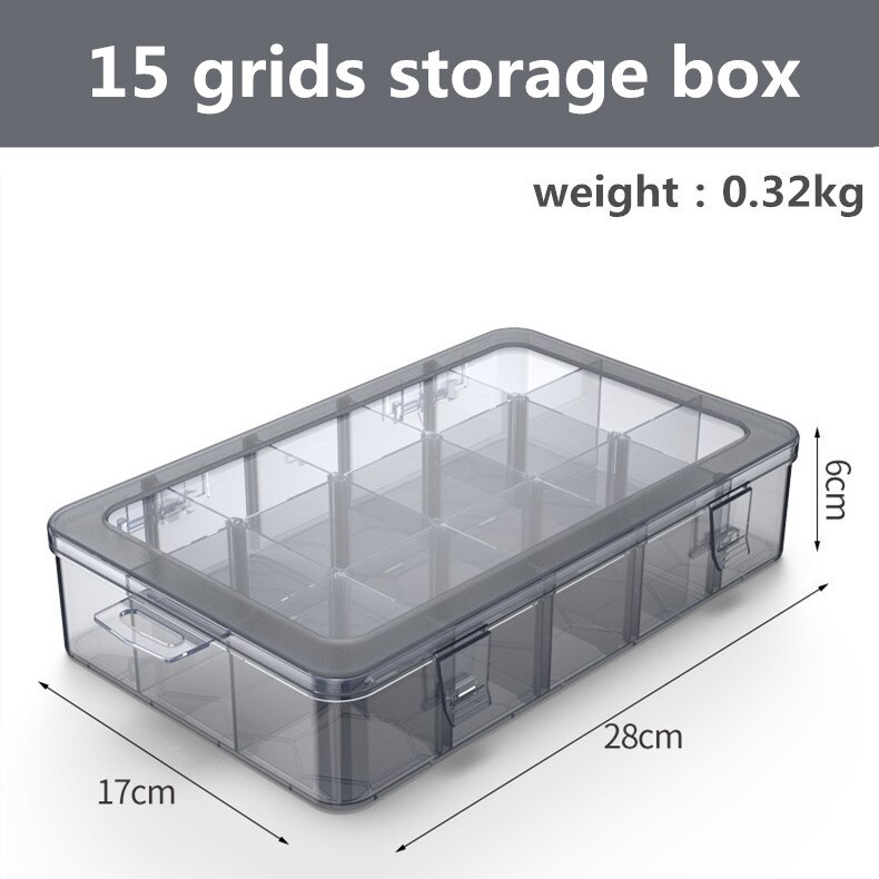 Organizer 9-24 Grids Adjustable Storage Container Compartment Plastic Storage Box Component Screw Holder Case Display Container: Pink