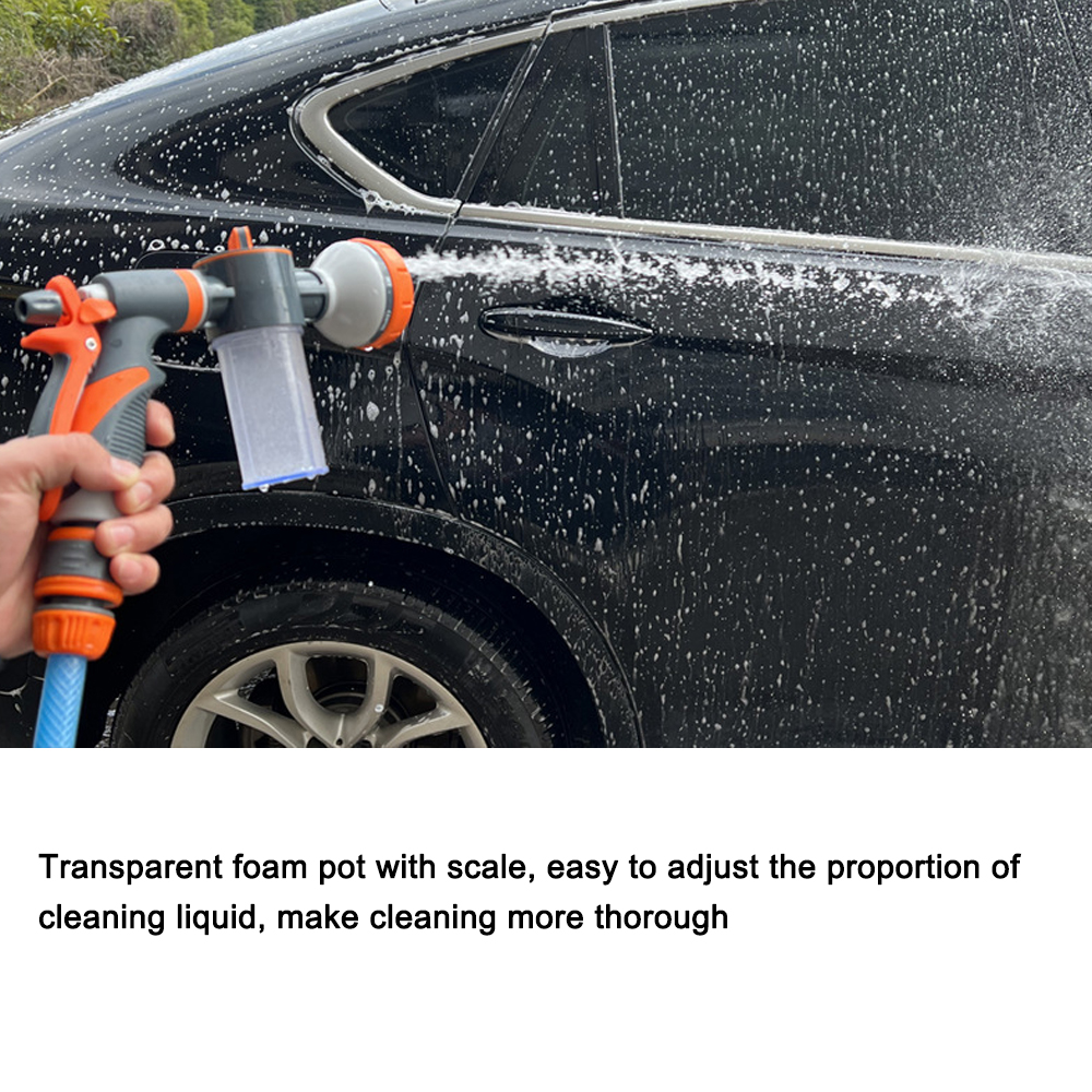 Pulverizador de manguera de alta presión para lavado de coche, dispensador de jabón con boquilla de espuma, herramienta de riego de jardín para plantas y ducha de mascotas