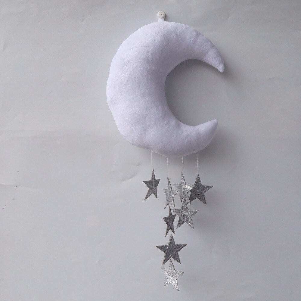 Baby seng hængende legetøj soft star moon crib vedhæng sengetøj sæt ornament dejlige sky væg indretning udstoppet legetøj