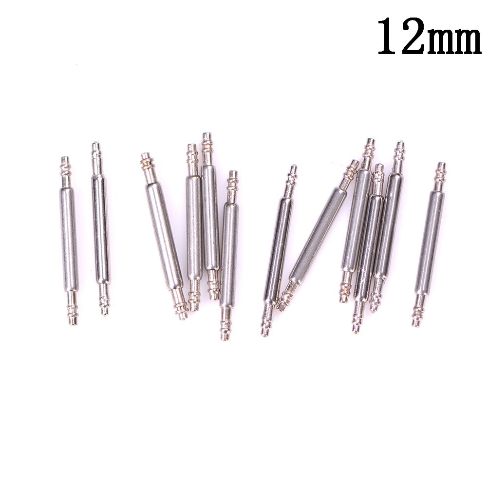 10 Pcs 8-22MM Stainless Steel Watch Band Strap Link Pins Watch Repair Set: 12mm
