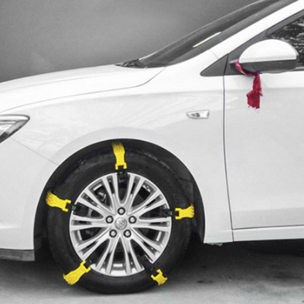 Cadenas de nieve para neumáticos de coche/SUV/camión/ATV, cadenas de emergencia, cadena de seguridad ajustable para nieve, barro de hielo, ancho: 6,5-11,2 pulgadas, 10 Uds.