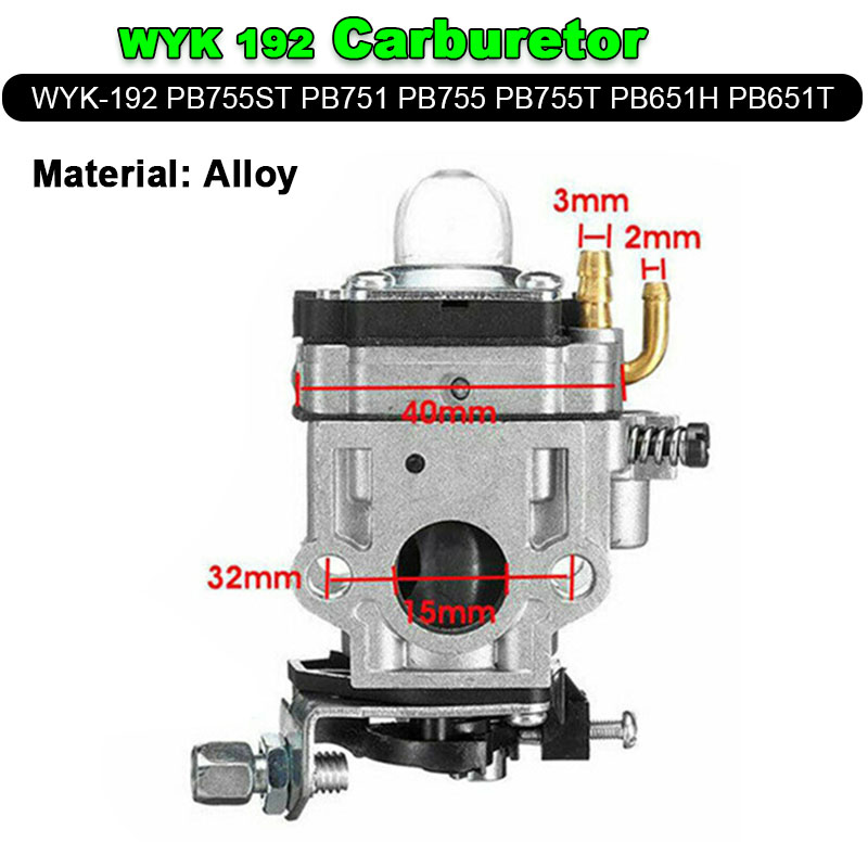 Carburetor Carb Kit Lawn Trimmer 1e40-5 Echo PB755ST PB751 PB651 Cutter Carburetor Replacement Lawnmower Spare Parts Garden Tool