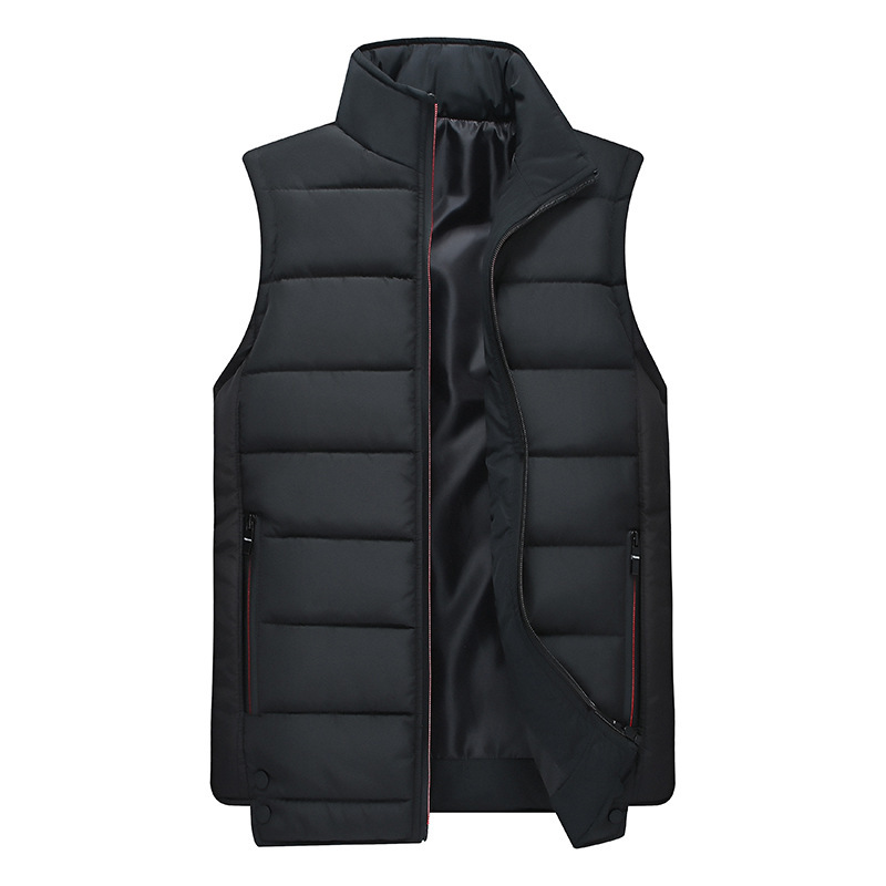 Hiver gilet bas vestes sans manches hommes gilet épaississement hauts survêtement pardessus grande taille M L XL XXL XXXL rouge jaune