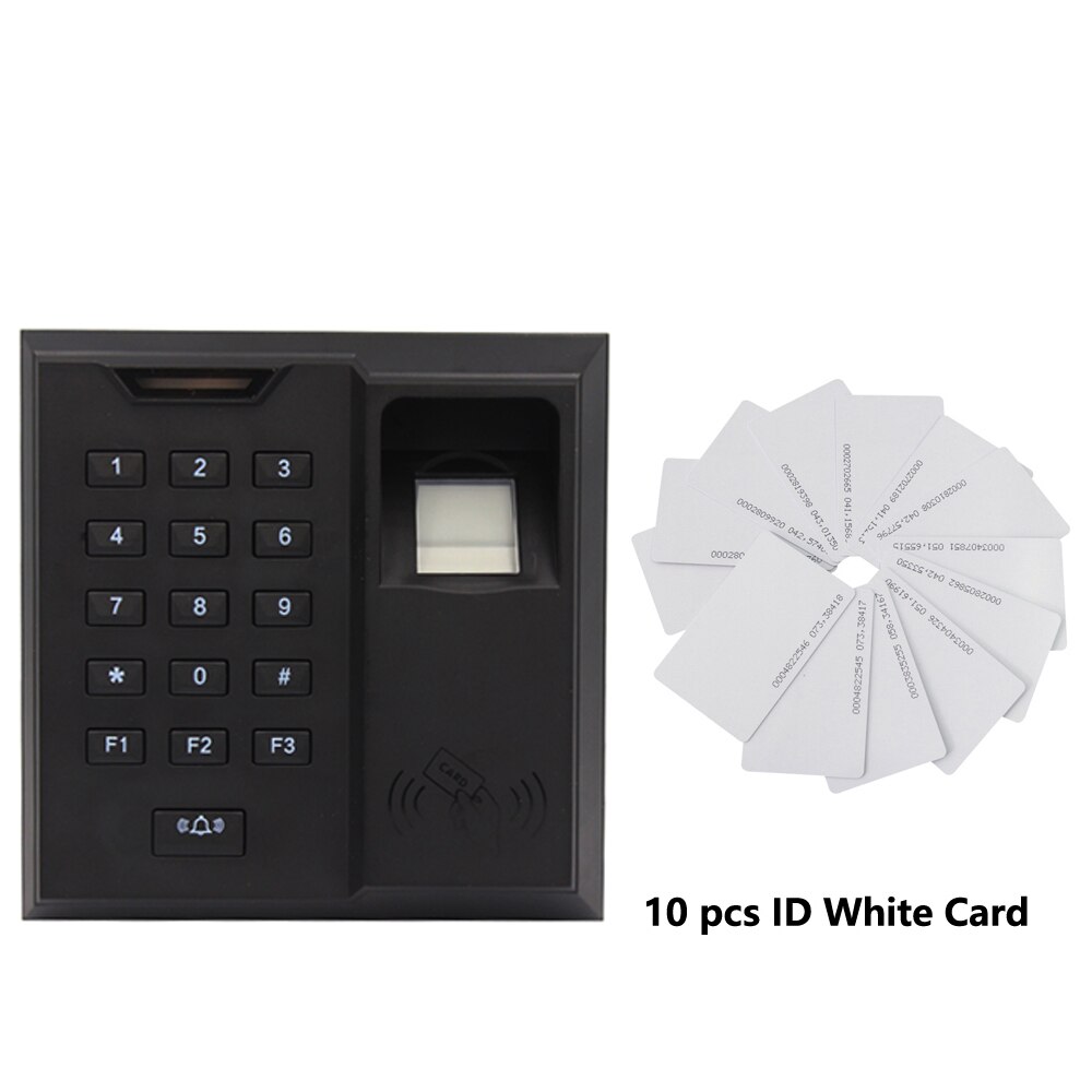 Keypad fingerprint 125Khz RFID Access Control Time attendance password lock fingerprint lock integrated machine key 500 user: X66 and 10 ID cards