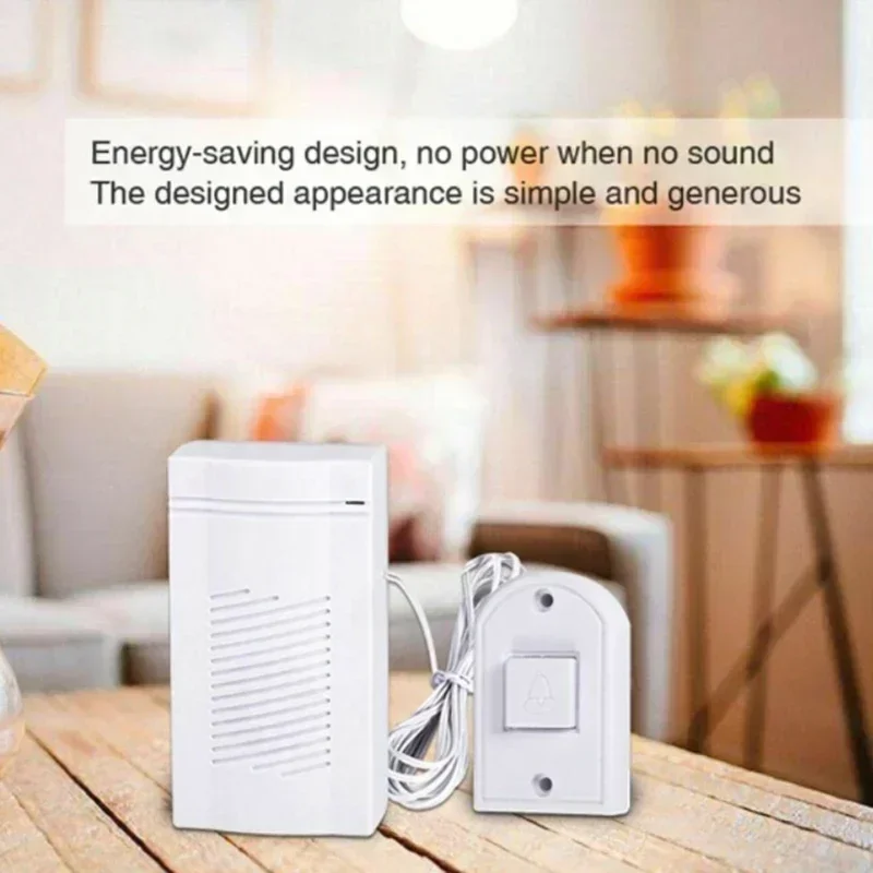 1pc hvite kablede ringeklokker gjestevelkomst energisparende ringeklokke hjemmeforbedring hjemmesikkerhetsringklokkesett herramientas
