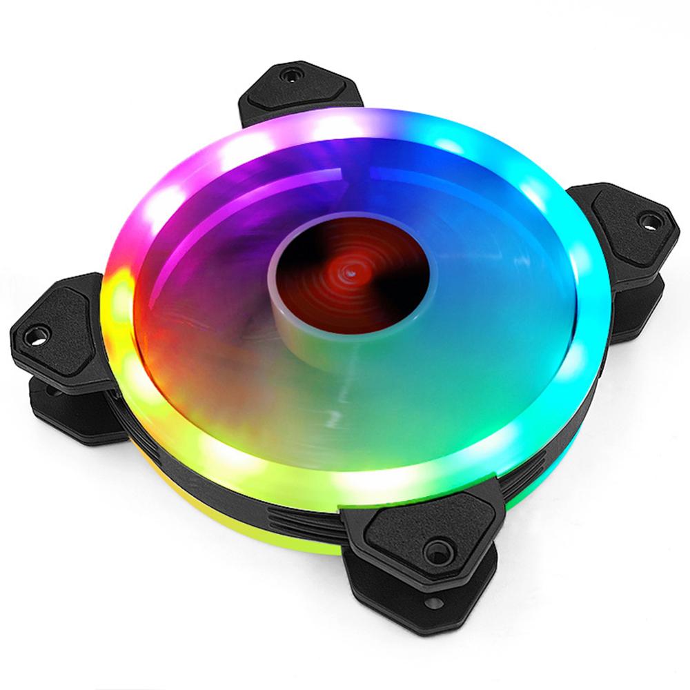 Computer Case Fan 120mm 4Pin 12V Quiet Cooling Fan RGB LED High Airflow CPU Cooler
