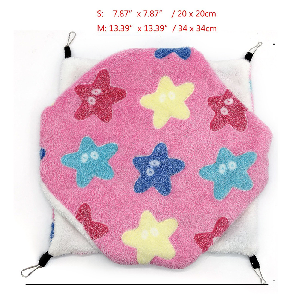 Amaca per ratti letto caldo in peluche doppio spesso per nido di criceto sacco a pelo appeso letti per alberi gabbia per criceti di porcellino d'India