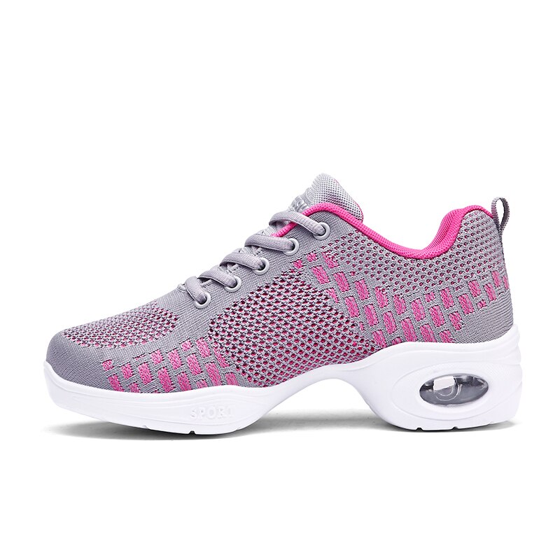 Sports Feature Soft Outsole Breath Dance Shoes Sneakers Woman Practice Shoes Modern Dance Jazz Shoes Sneakers Zapstos Feminino: Gray / 6