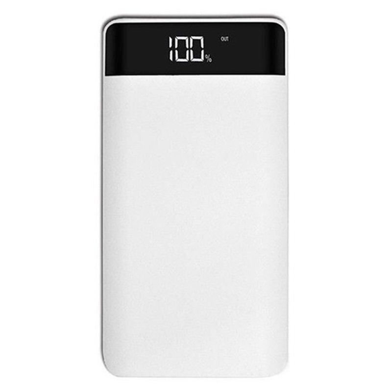 Universal 5V 2A 3 USB Ports Power Bank Case Kit DIY 8X 18650 Battery Charger Box DIY For Mobile Phone H052: white