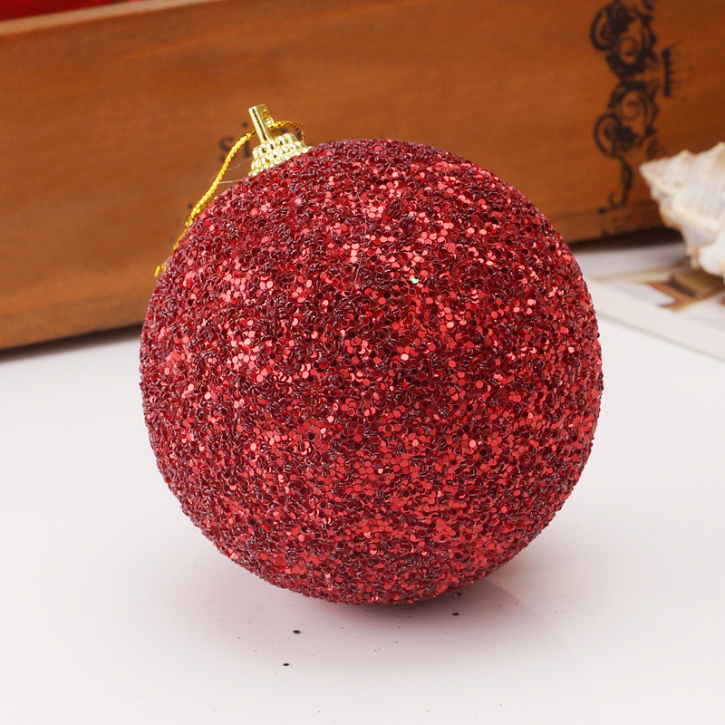 8cm Foam Balls Christmas Ornaments Ball Glitter Hang Balls Xmas Decorations Hanging Tree Pendants Year Party Ornament Decor: J