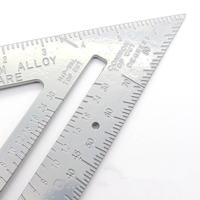 7 Inch Aluminum Alloy Measuring Ruler Gauges Speed Square Roofing Triangle Angle Protractor Trammel Measuring Tools