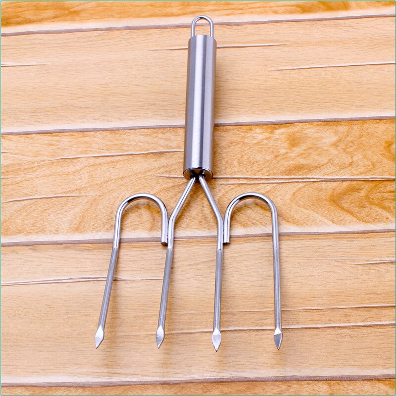 Rvs Multi-Head Turkije Vork Grill Met Barbecue Vork Steak Vork Voor Barbecue En Thanksgiving Kalkoen Lift Vork