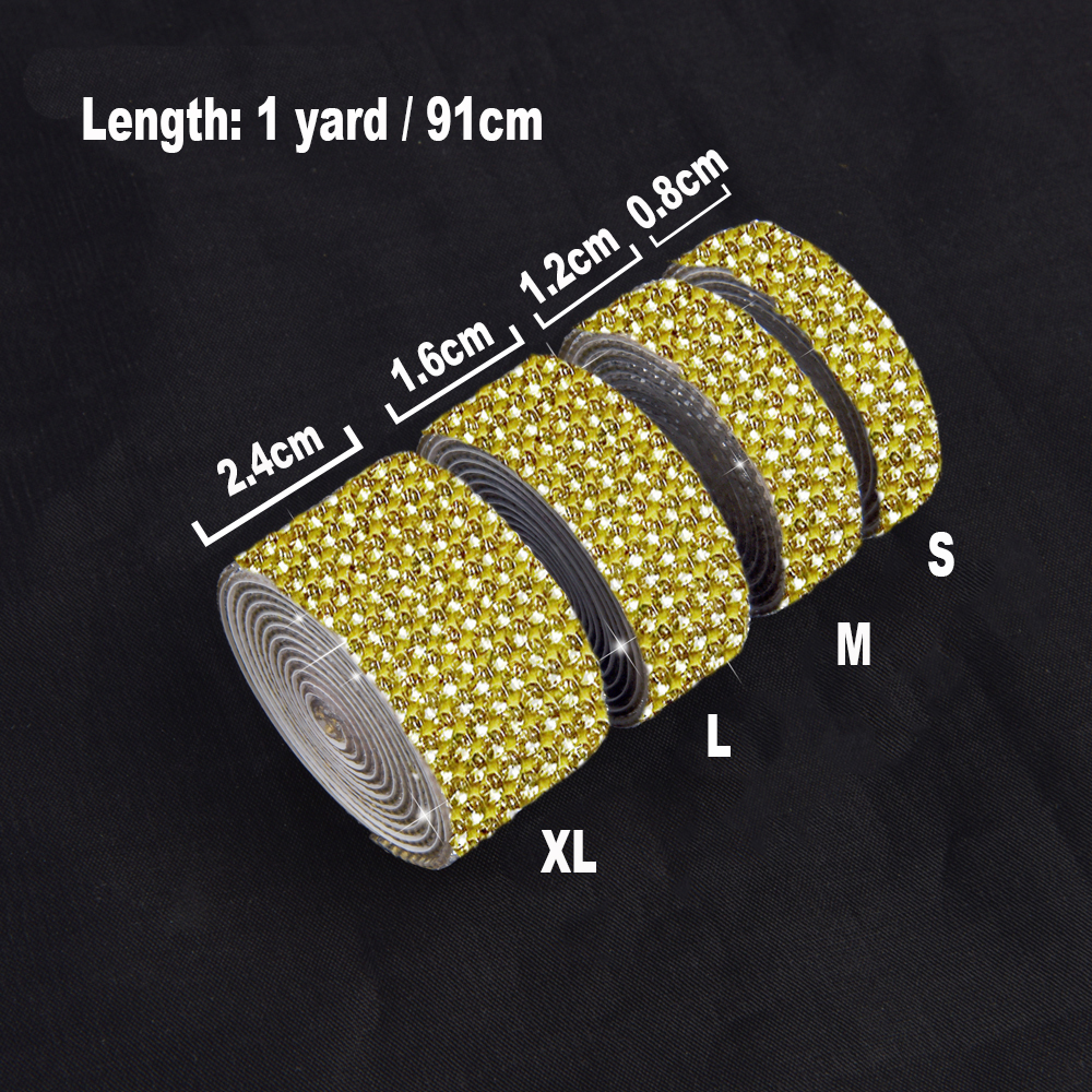 Zelfklevende Kristal Strass Sticker Diamant Lint DIY Sticker Steentjes Arts Crafts Auto Telefoon Decoratie: 4Mm / Black Nickel