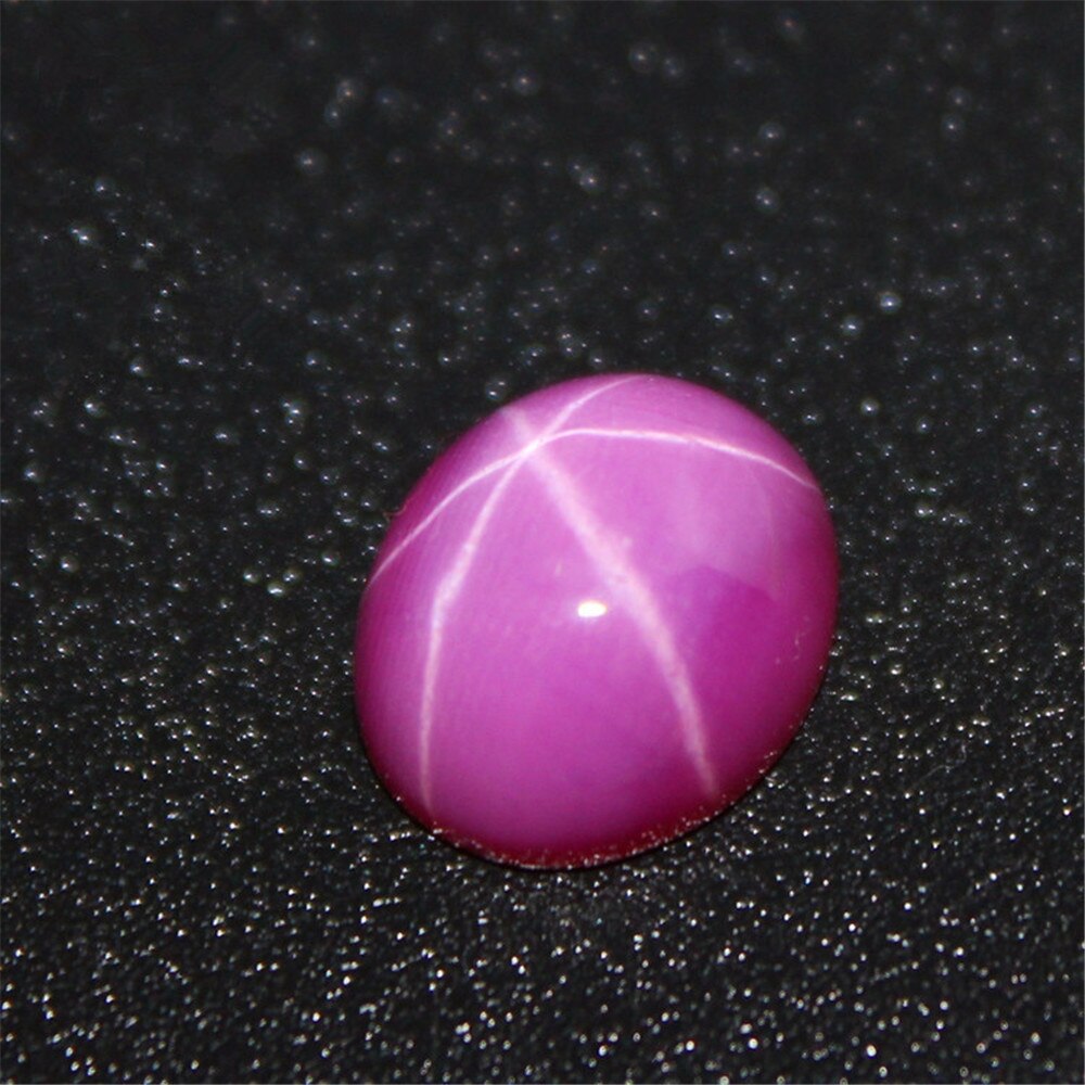 Sterne Rubin Oval Cabochon Glatt Poliert Oberfläche Ei bilden Rose rot Sterne Rubin Cabochon Flache Rückseite Mehrere Größen zu Wählen c02M