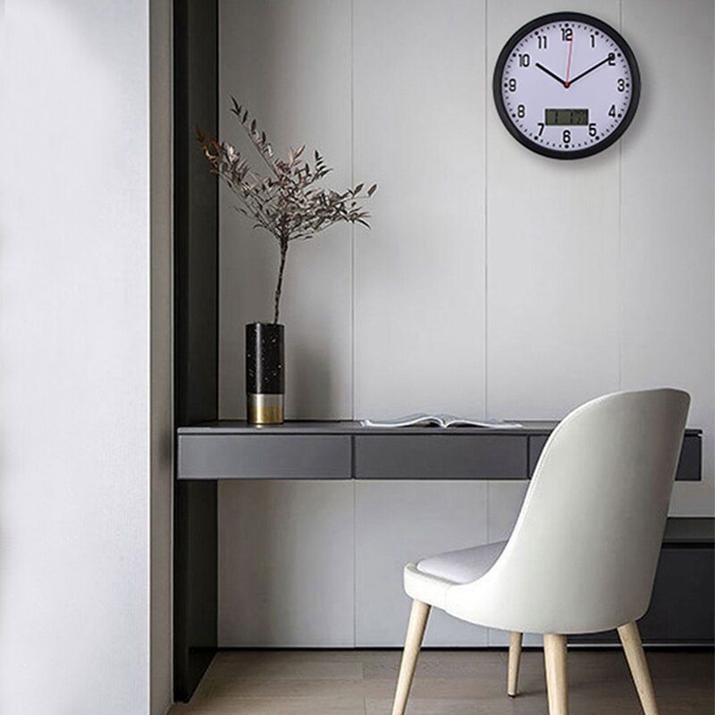 Ajanmukainen klassinen lämpötilanäyttö seinäkello moderni digitaalinen muovikello kvartsi horloge retro relogio de parede