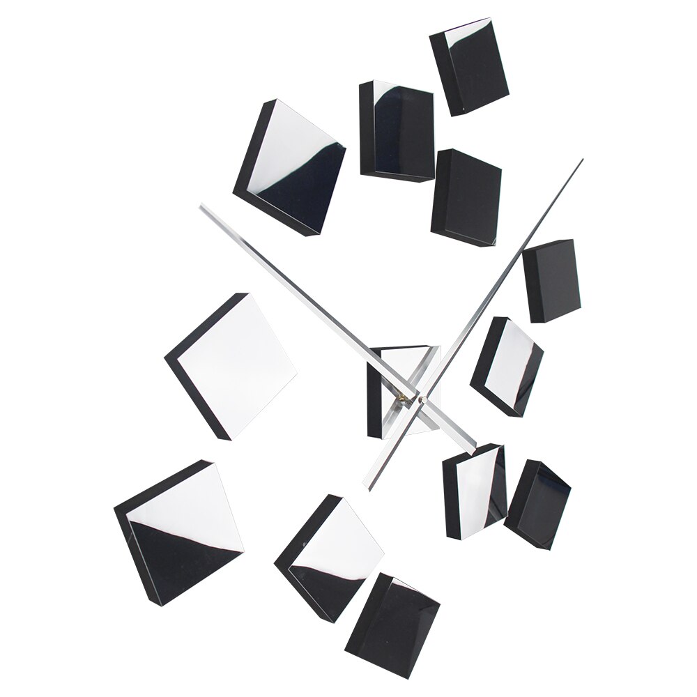 Reloj de pared 3D grande con espejo, moderno, forma cuadrada, para decoración del hogar, novedad de