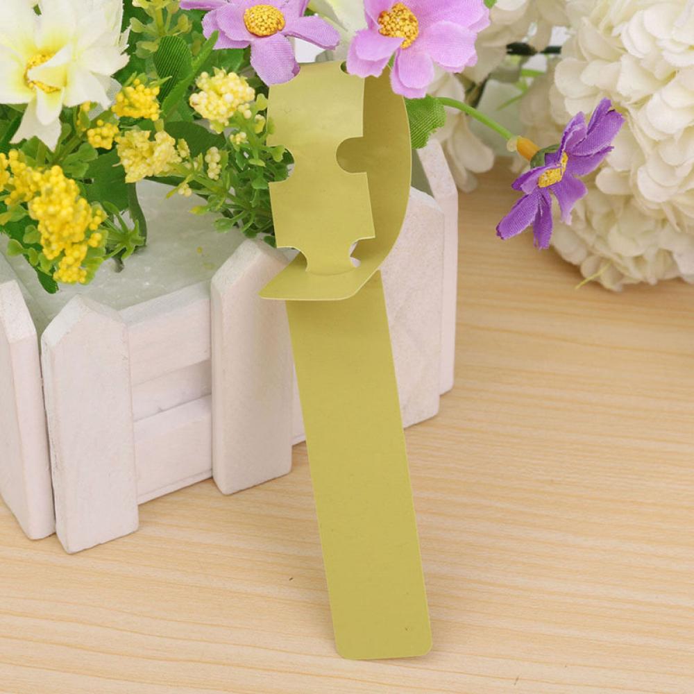 50PCS gardening garden hang tag label hanging tree seedling plant fruit trees signs prompt card classification tool: Yellow