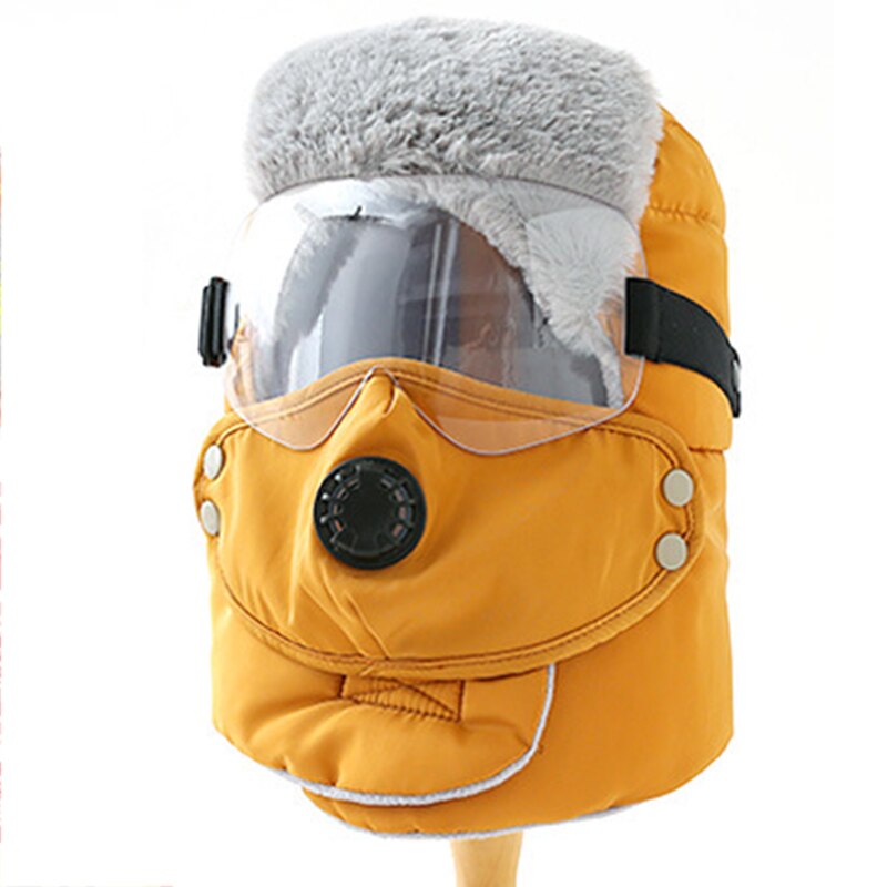 nouvelle casquette chaude hiver garçon bonnets chapeaux pour fille capuche étanche chapeau avec des lunettes Cool cagoule: 5 / Children
