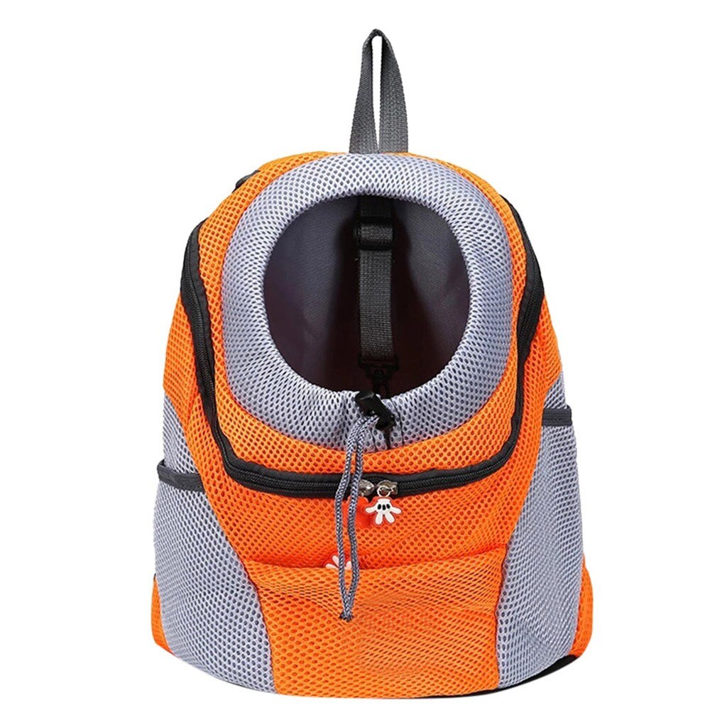 Pet Carrier Dog Outdoor Double Shoulder Travel Bag Portable Mesh Canvas Front Chest Backpack Bag For Puppy Dog Kitten Cat: Orange / XL