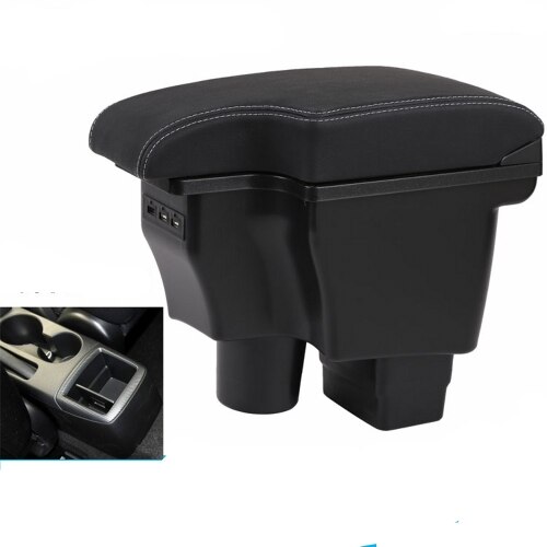 Pour Mazda 2 skyactiv version cx3 CX-3 accoudoir boîte centrale magasin contenu boîte avec USB cx 3 accoudoirs boîte cx3: Black white line