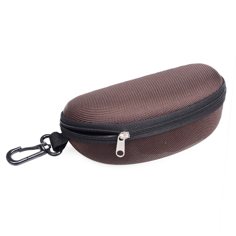 11 Kleuren Zonnebril Leesbril Draagtas Hard Zipper Box Travel Pack Pouch Blauw Licht Blokkeren Bril Case: Coffee