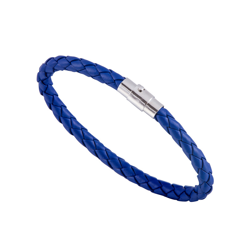 15 kleuren Geweven Armbanden Paar Armband Magnetische Sluiting Mannen Vrouwen Gevlochten Lederen Staal Lederen Touw Ketting Sieraden