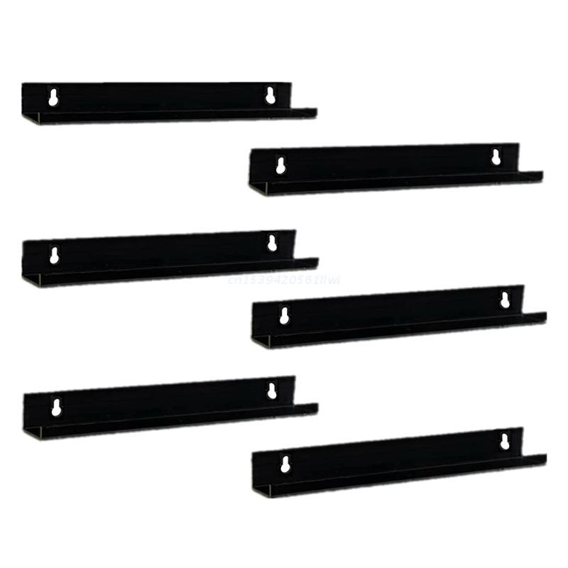 6 Pcs 2 Kleuren Acryl Display Kleine Planken Dikke Drijvende Plank Zal Niet Vallen-Off: black