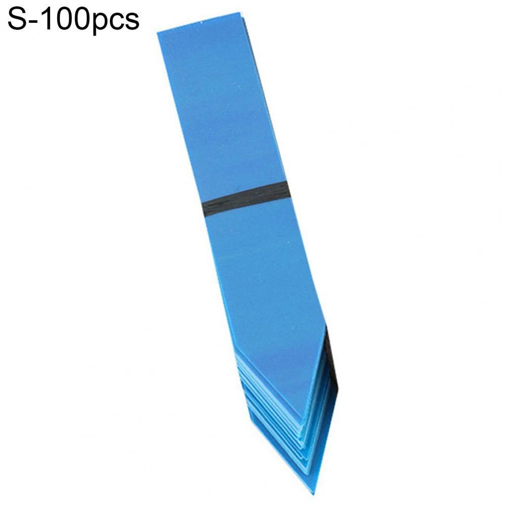 100Pcs Useful Plant Labels Waterproof Durable PVC Mini Waterproof Plant Labels: M / Blue
