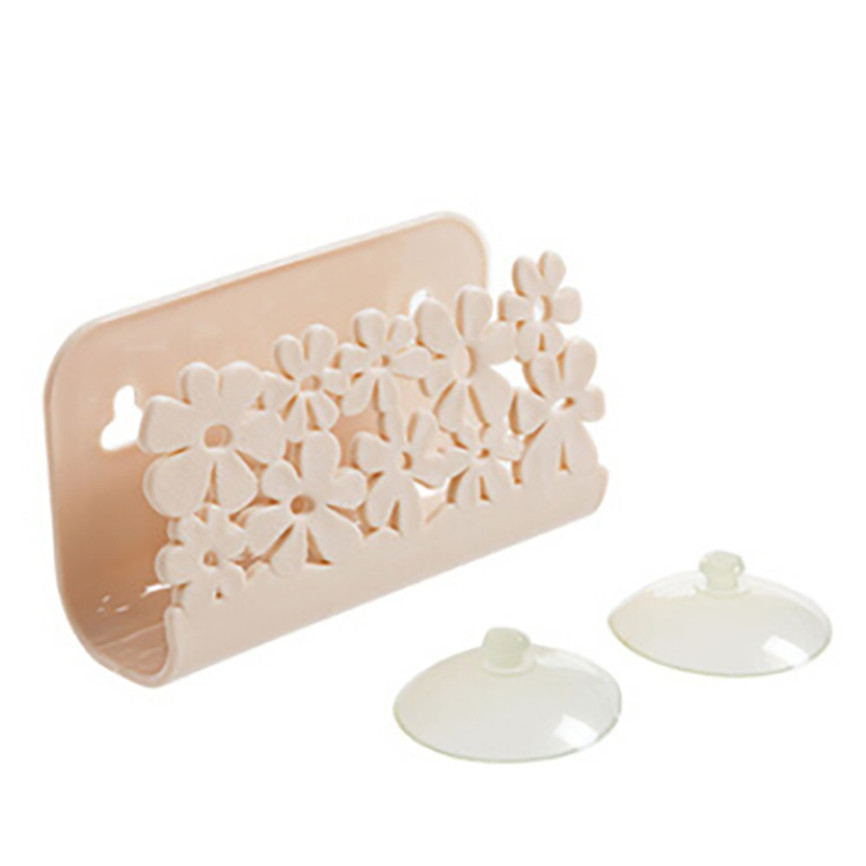 Soporte de esponjas de succión para fregadero de cocina, soporte de estropajos montado en la pared, estante depósito de jabón, soporte de esponja, estante de baño de cocina: Beige