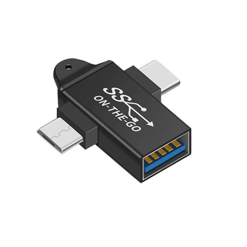 Usb C Naar Usb 3.0 Otg Converter Usb 2 In 1 Type C Micro-Otg Adapter: Default Title