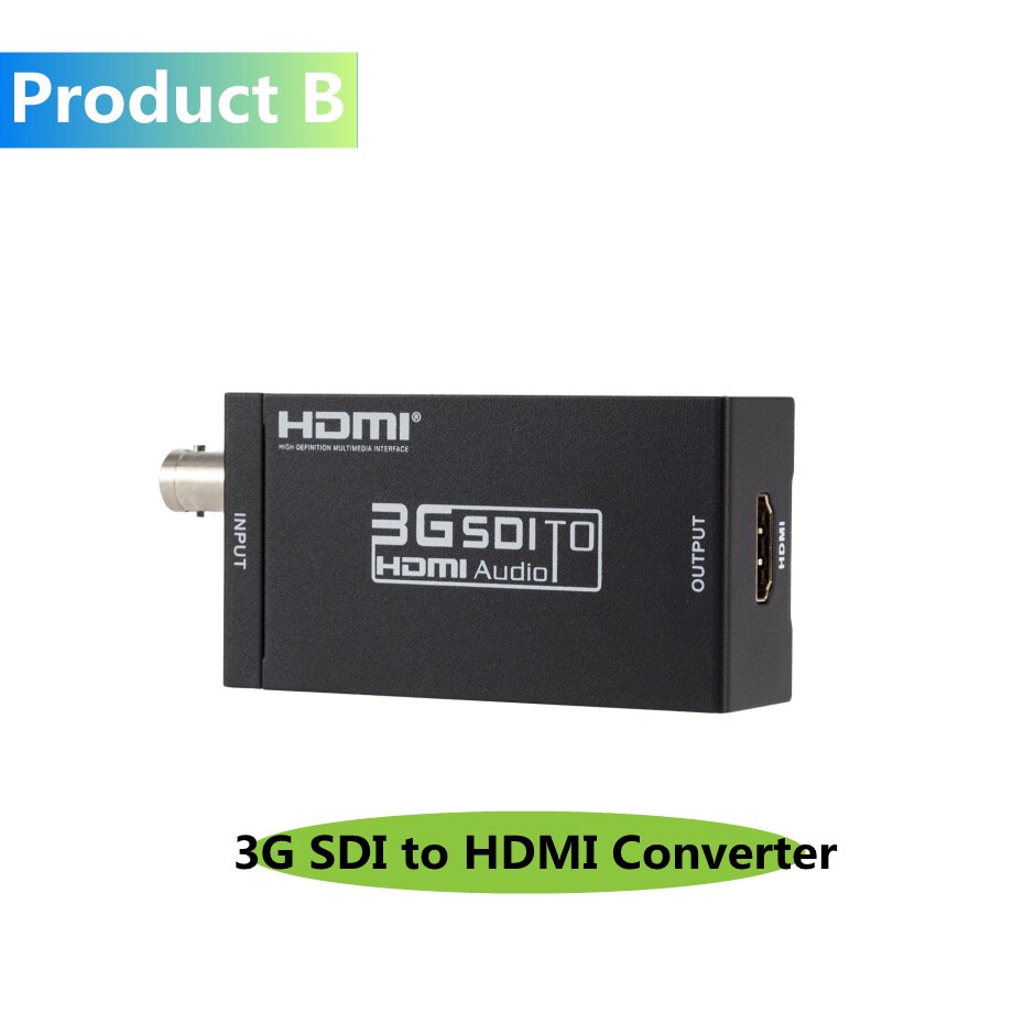 PzzPss 3G hdmi-kompatybilny konwerter SDI SDI Adapter Audio HD-SDI/3G-SDI Adapter BNC 1080P konwerter DAC do monitora HDTV: Niebieski