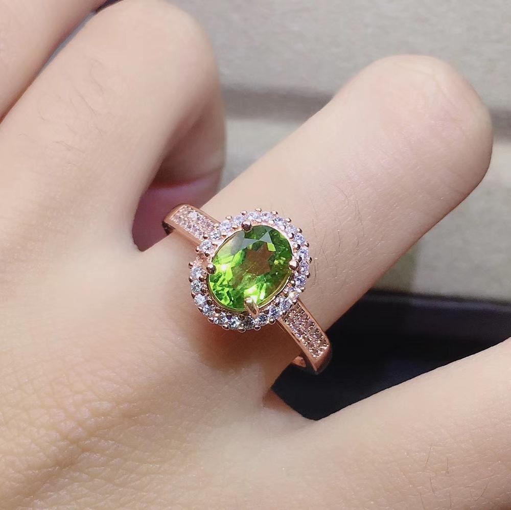 Kjjeaxcmy fine jewelry 925 prata esterlina incrustada natural peridot moda colar anel brinco terno apoio detecção de luxo