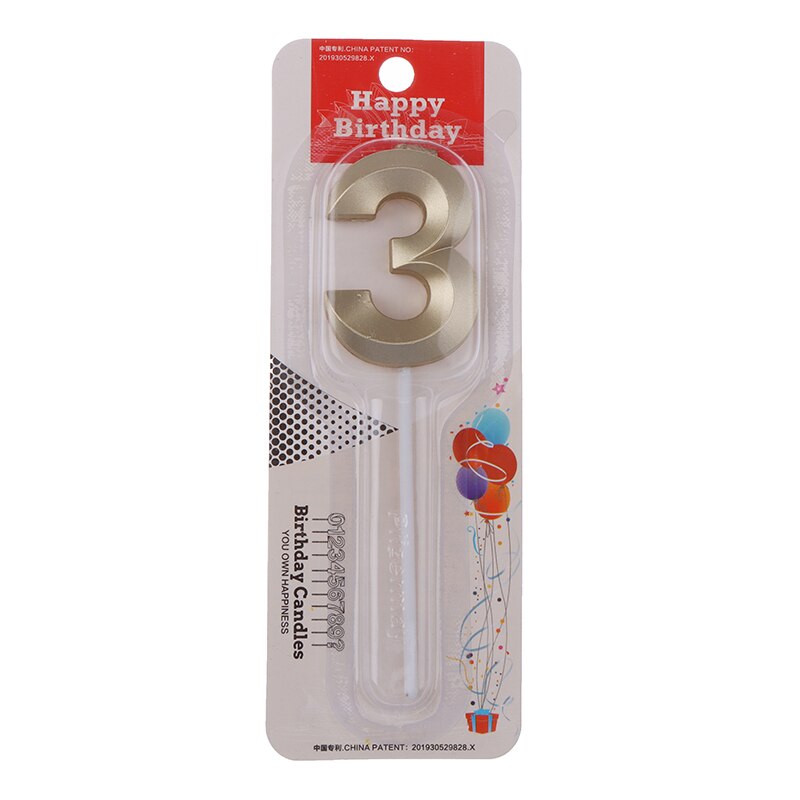 Champagne numéro 0-9 joyeux anniversaire gâteau bougies Topper décor fête fournitures décor bougies décoration bricolage fournitures Numer bougie: N4